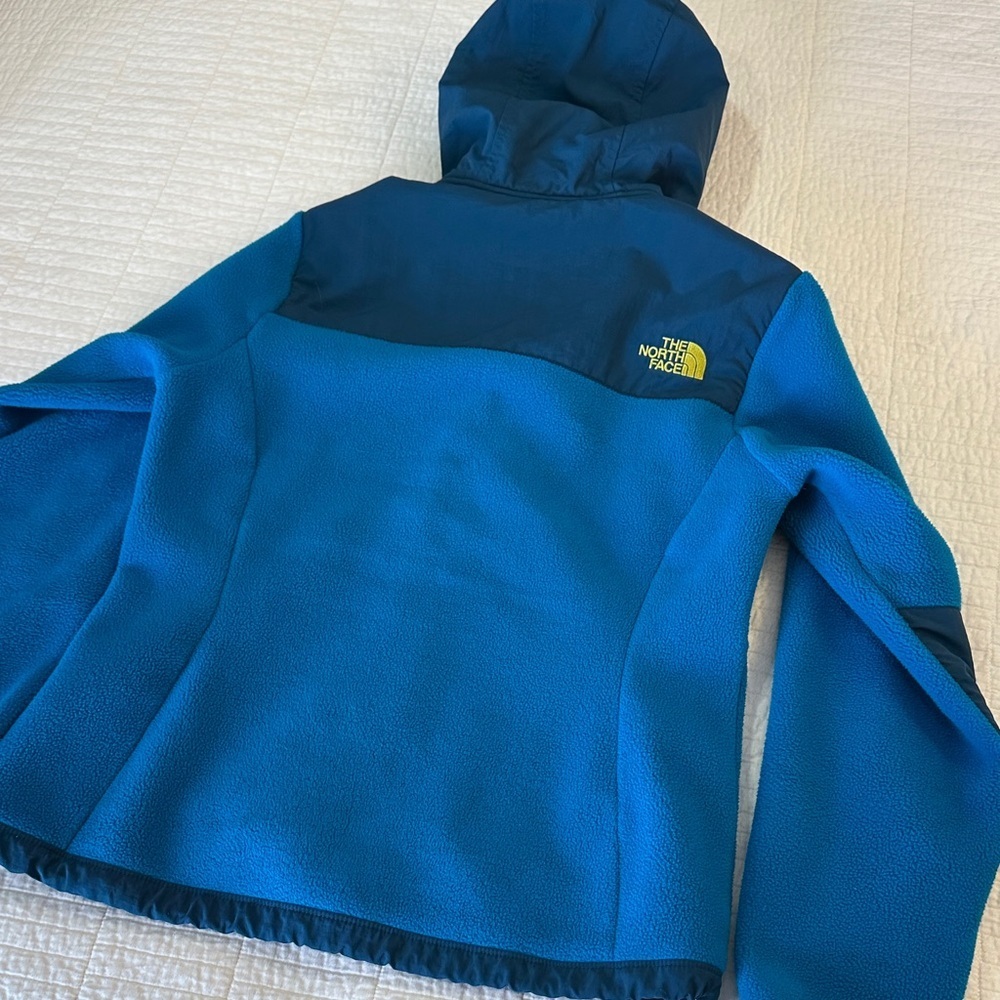 North Face Small Hooded Denali Fleece Jacket y2k rare hard to find color - Picture 5 of 7